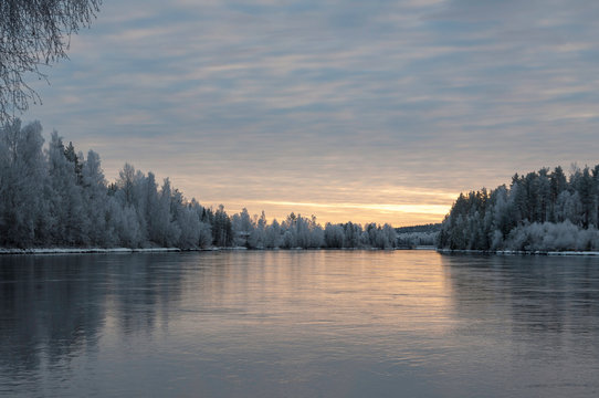 river in the winter
