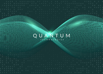 Big data background. Technology for visualization, artificial intelligence, deep learning and quantum computing. Design template for innovation concept. Futuristic big data backdrop.