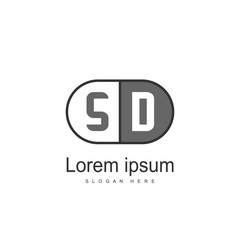 SD Letter logo design. Initial letter SD Logo template