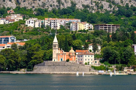 Church Sv. Mateja in Dobrota, Bay of Kotor, Montenegro, Europe