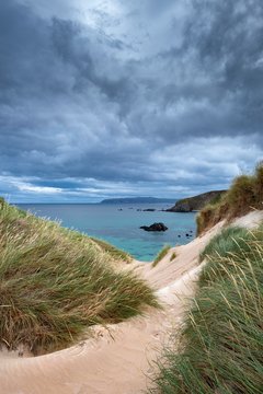 Dune landscape at the Cape of Balnakeil, Durness, Caithness, Sutherland and Easter Ross, Scotland, United Kingdom, Europe