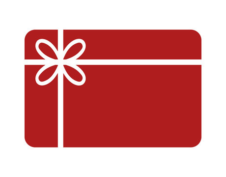 Shopping gift card flat icon