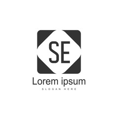 SE Letter logo design. Initial SE Logo template