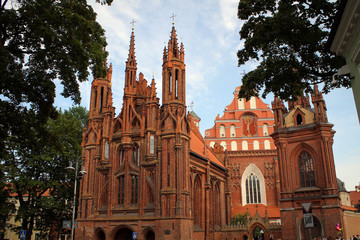 Fototapeta na wymiar Church of Saint Anne, Vilnius, Lithuania