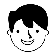 man face on white background