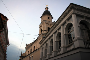 Fototapeta na wymiar Church of Saint Theresa view in Vilnius, Lithuania