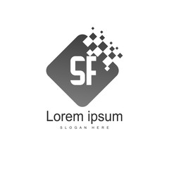 SF Logo template design. Initial logo design