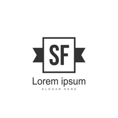 SF Logo template design. Initial logo design