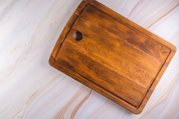 Rectangular shaped wood cutting board