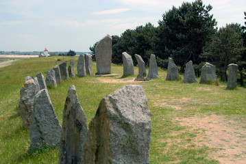 Monument mégalithique, ville d'Agon-Coutainville, département de la Manche, France	