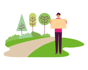 people holding banners