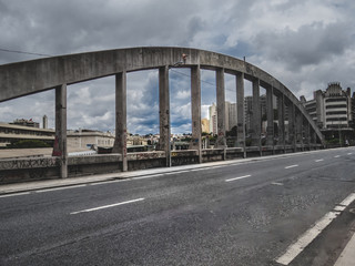 viaduct Santa Tereza in Belo Horizonte, Minas Gerais, Brazil. Viaduct Santa Tereza is the most famous viaduct in Belo Horizonte.