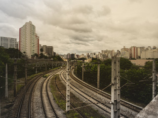 Fototapeta na wymiar empty railroad In Belo Horizonte city