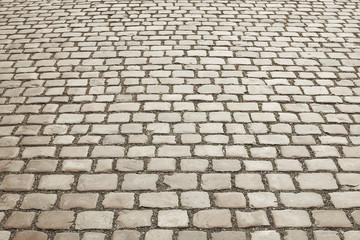 Grey granite mosaic pavement background