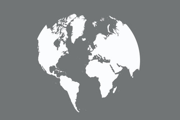 Earth globes isolated on grey background