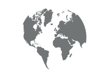 Earth globes isolated on white background