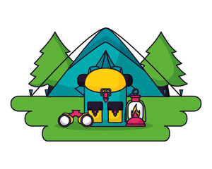 camping summer concept