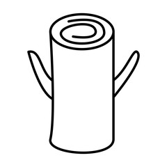 trunk wooden on white background