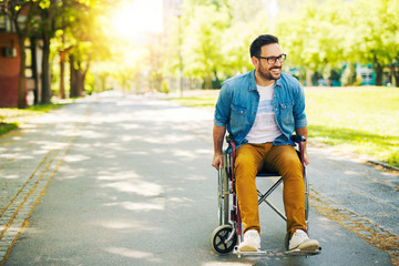 Man in wheelchair
