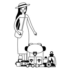 people equipment camping