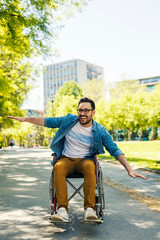 Man in wheelchair