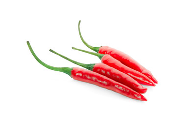 Red chilli isolated on white background