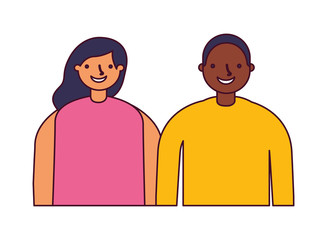 couple characters on white background