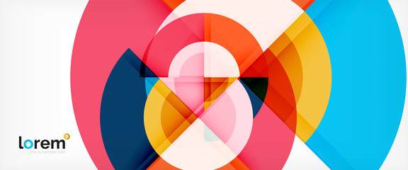 Obraz premium Okręgu abstrakcjonistyczny tło, geometryczny nowożytnego projekta szablon