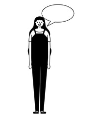 woman character with speech bubble