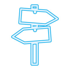 wooden guide signal on white background