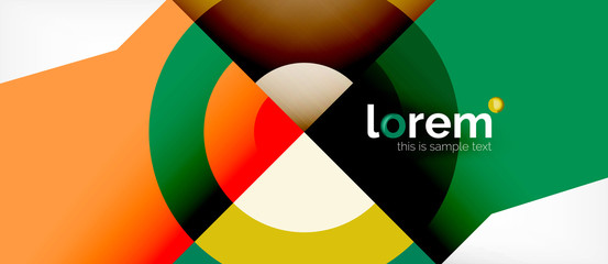 Obraz premium Colorful trendy geometric shapes background