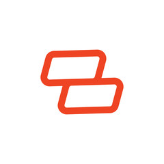 abstract letter z brick design logo brand