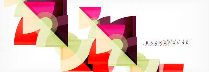 Trendy circles composition geometric background