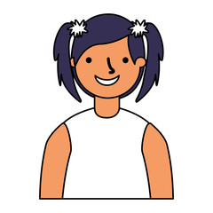 portrait smiling girl young character