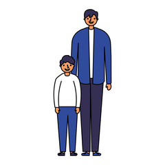 family happy father and son