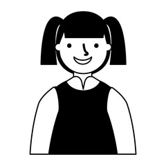 portrait smiling girl young character