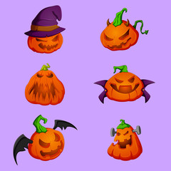 Vector illustration of Pumpkin Halloween