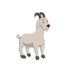 vector illustration of a goat cartoon