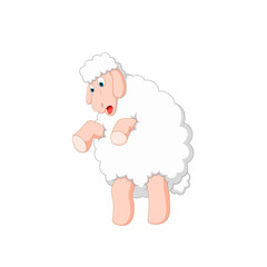 vector illustration of sheep cartoon