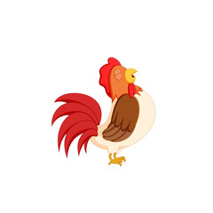 vector illustration of a cartoon rooster