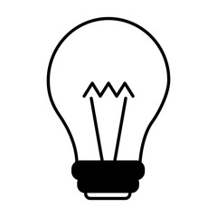 light bulb on white background