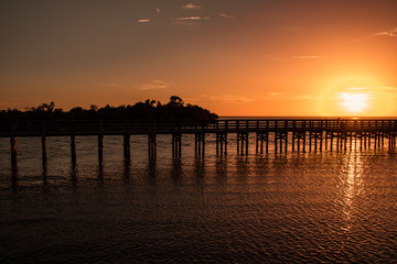 Fototapeta na wymiar Sunset on the Gulf of Mexico