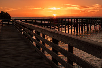 Obraz premium Sunset on the Gulf of Mexico