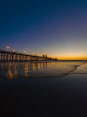 pier at sunset in Oceanside, California, USA