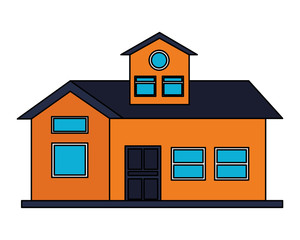 house home exterior on white background