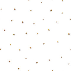 Seamless pattern with golds balls. Vector.