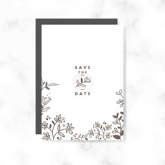 Save the date card vector