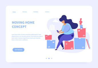 Moving Home Landing Page Concept 