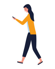 woman using cellphone device