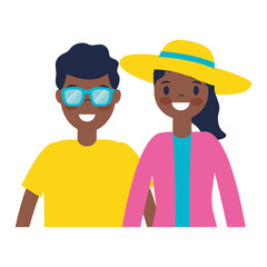 woman and girl with travel suitcase